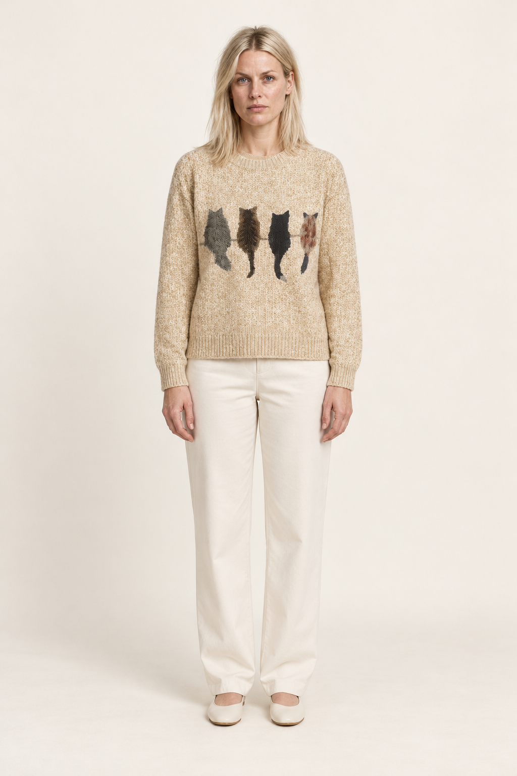 Zara | Cat Motif Knit Jumper