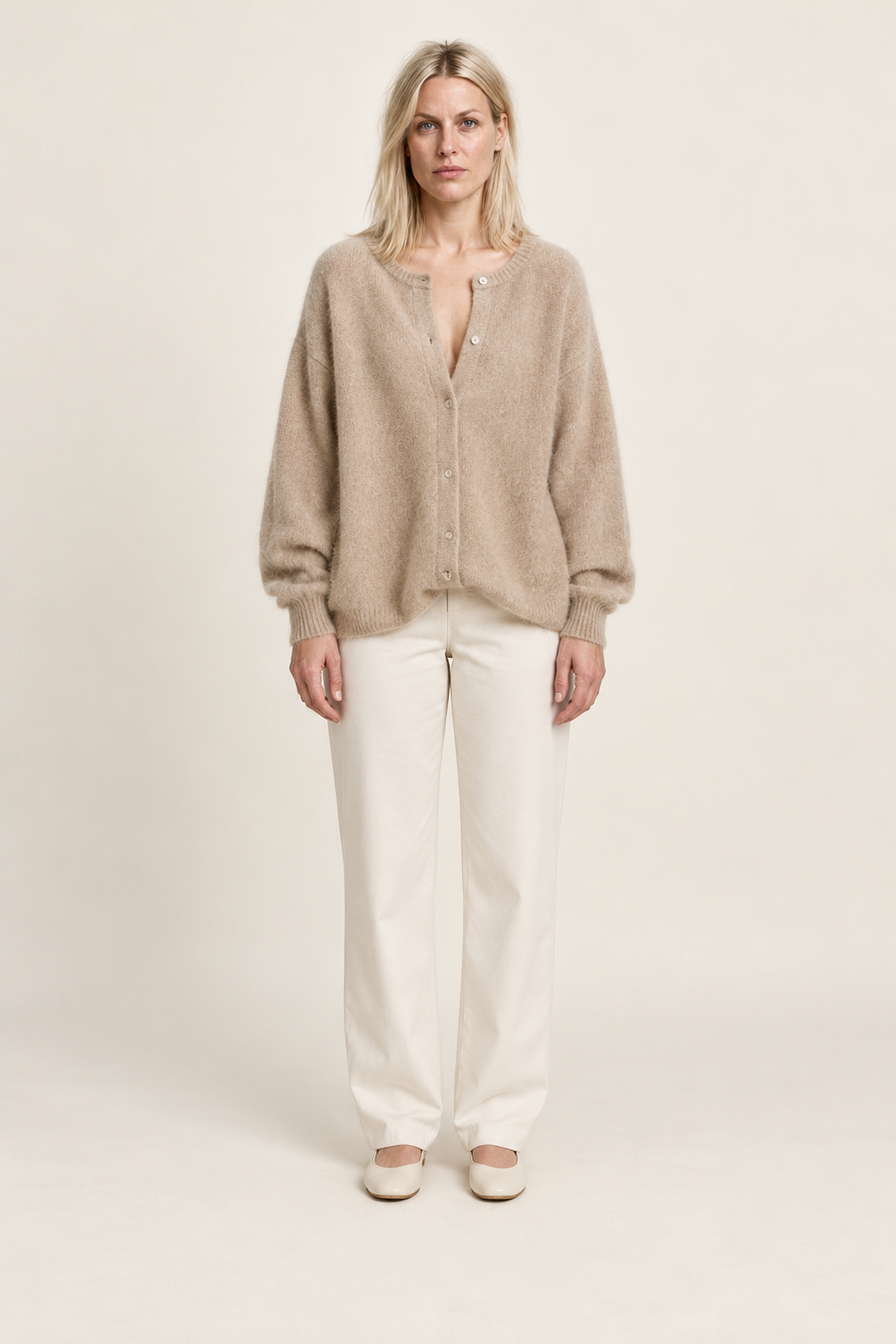 Aveline | Balloon Sleeve Button Cardigan