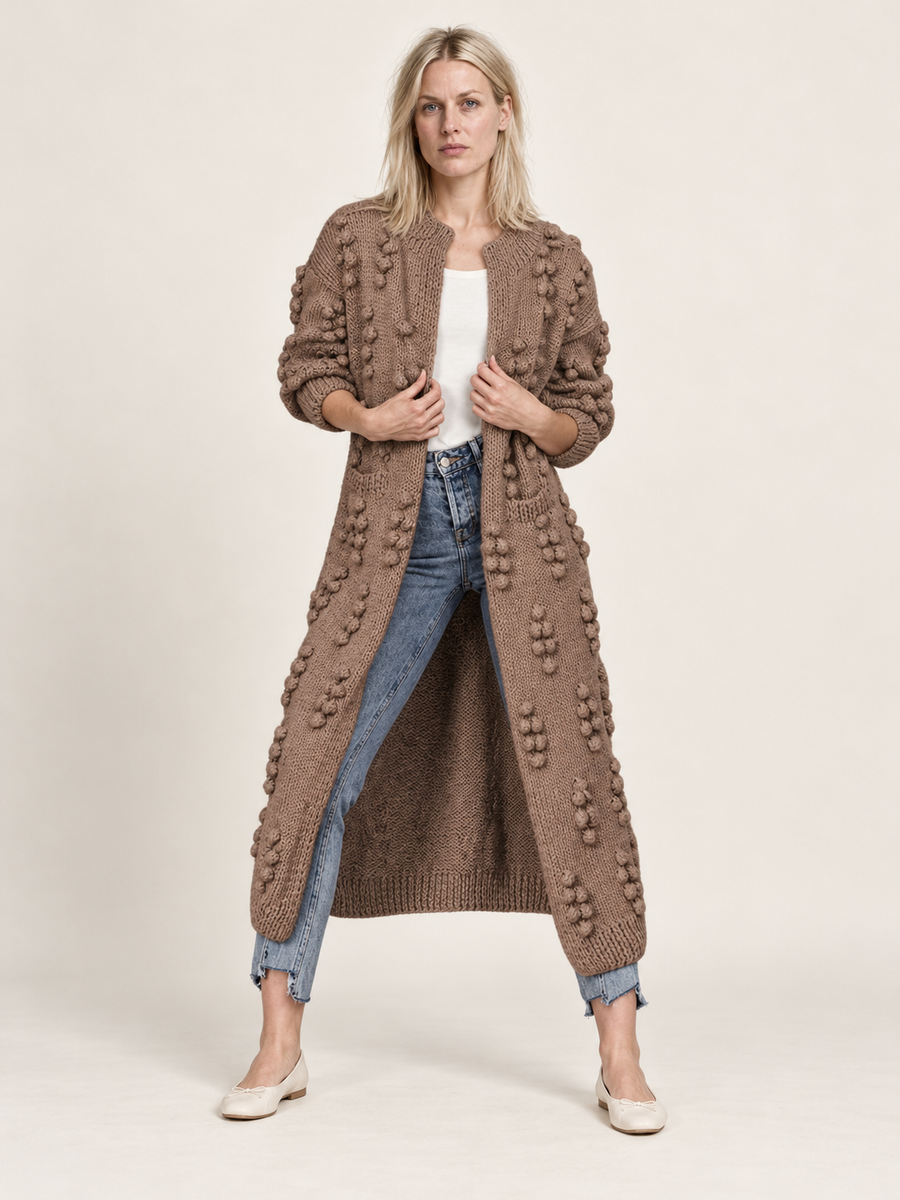 Anzherrah | Bobble Knit Longline Cardigan