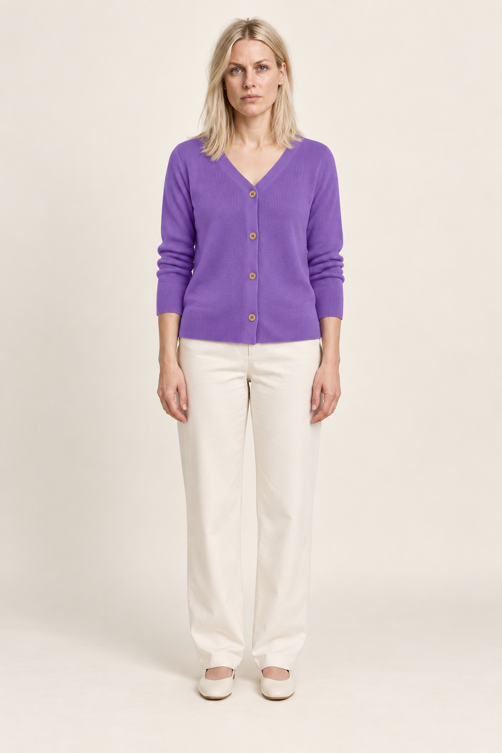Wena | V-Neck Button-Front Cardigan