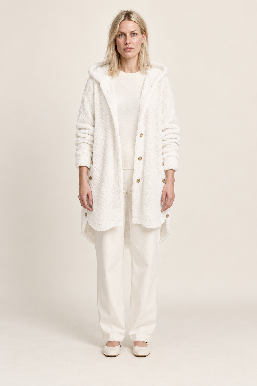 Francesca | Plush Fleece Hooded Coat