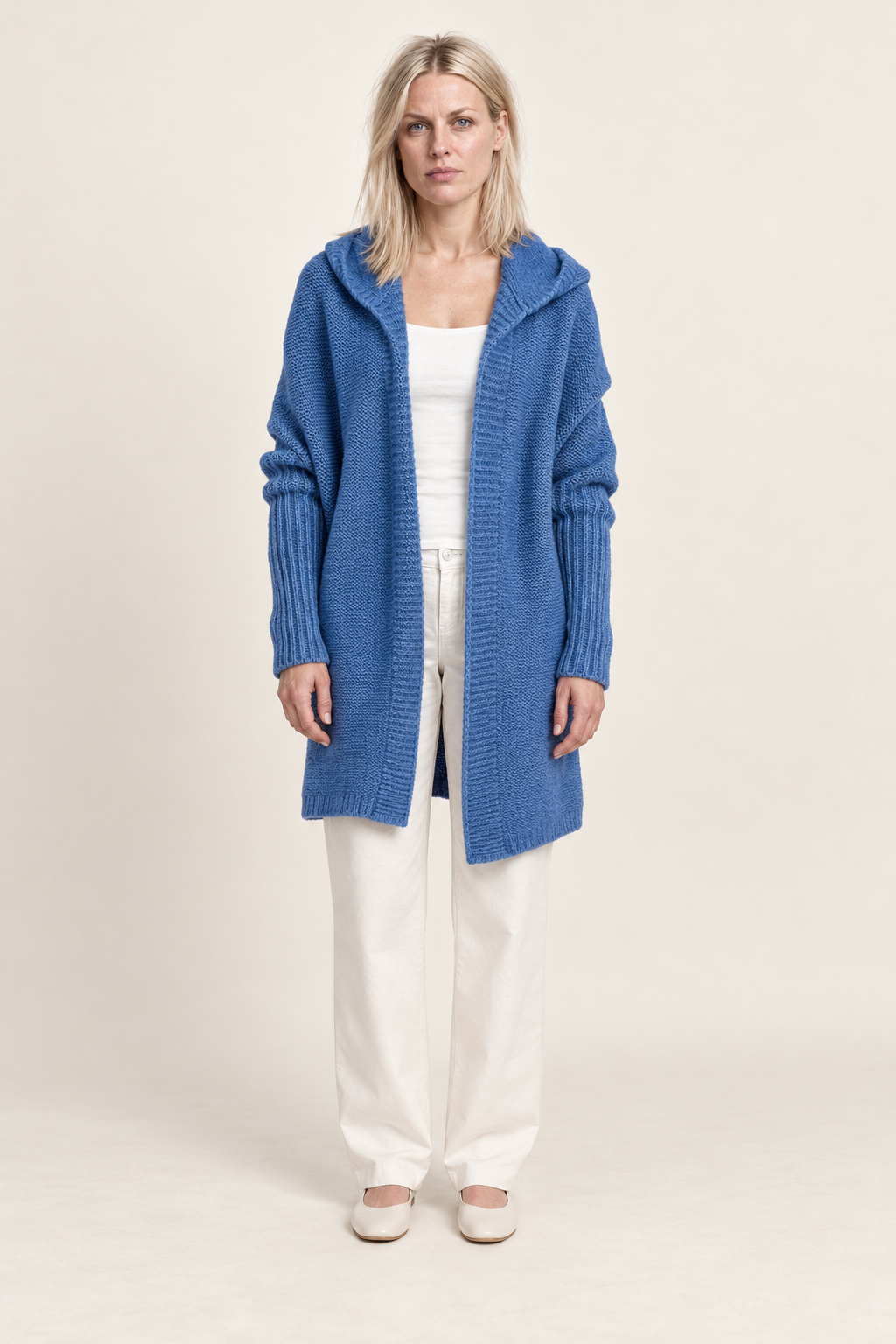Katalin | Chunky Hooded Open Cardigan