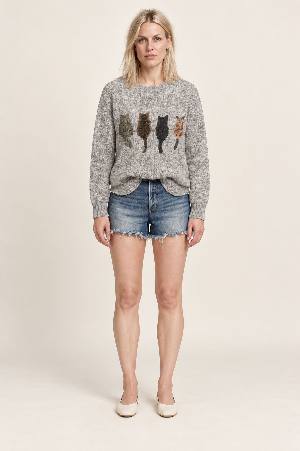 Zara | Cat Motif Knit Jumper