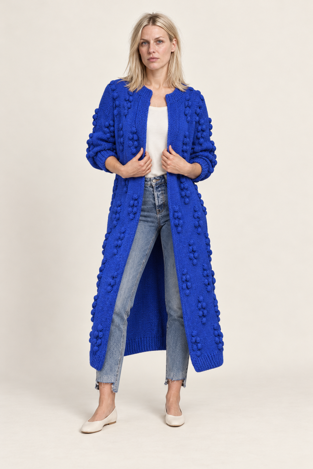 Anzherrah | Bobble Knit Longline Cardigan