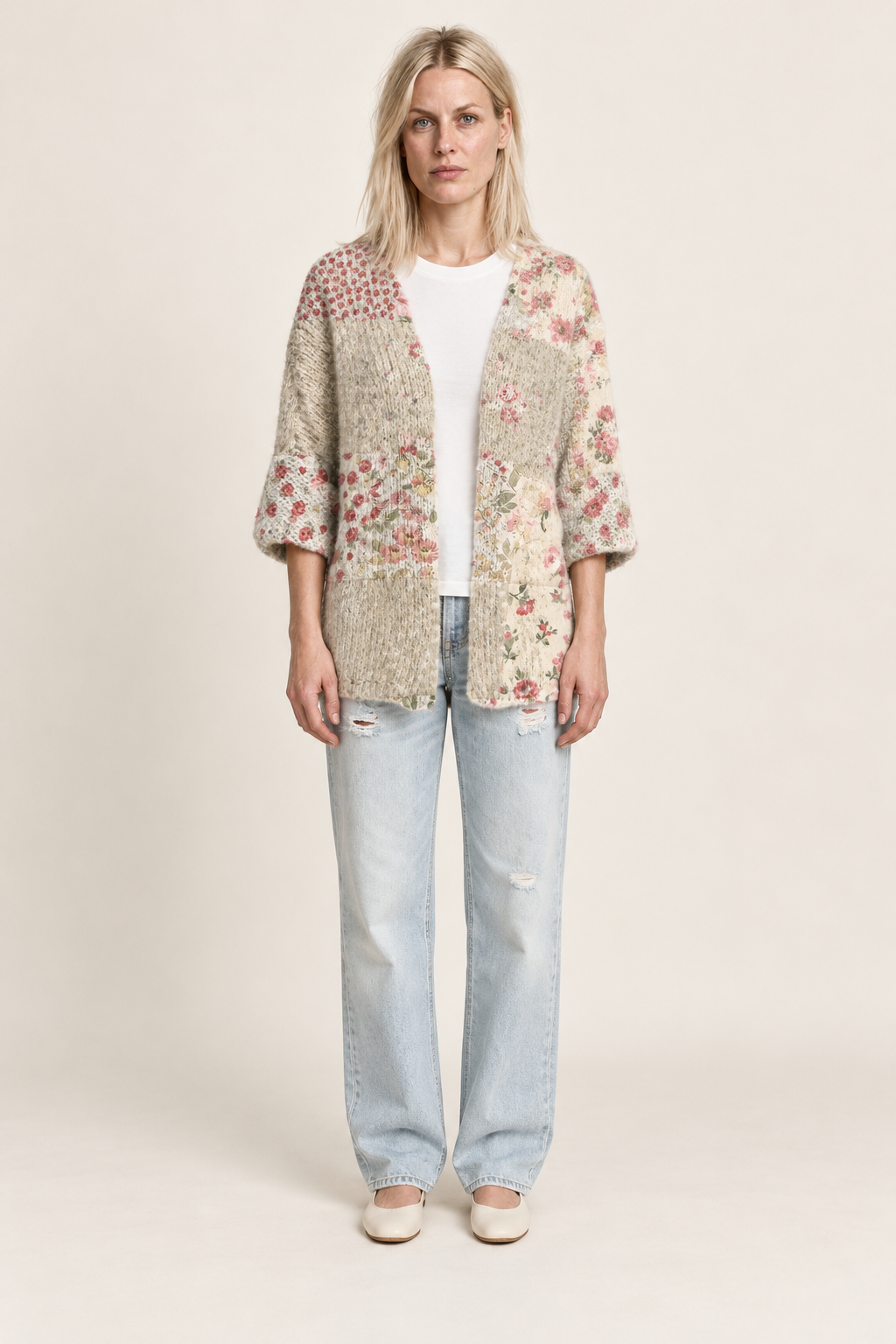 Gwendolen | Floral Patchwork Boho Cardigan