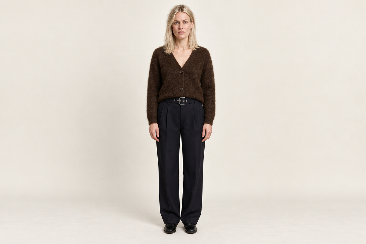 Ernestine | Fluffy V-Neck Button Cardigan