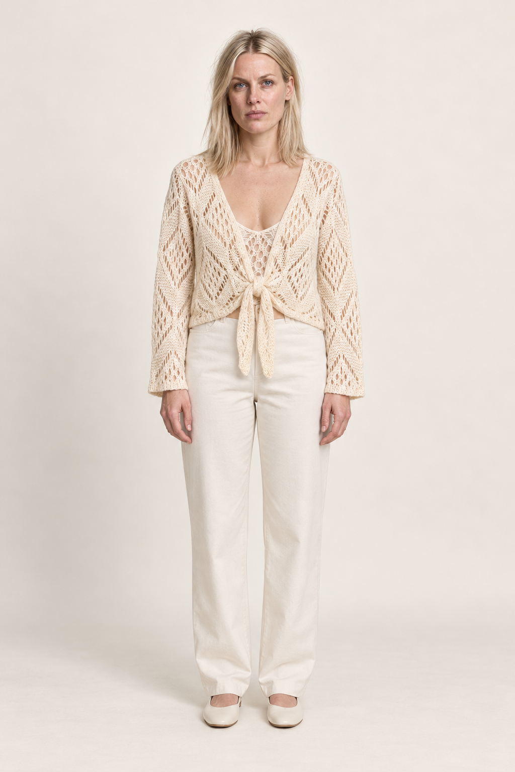 Jessamyn | Crochet Tie-Front Shrug