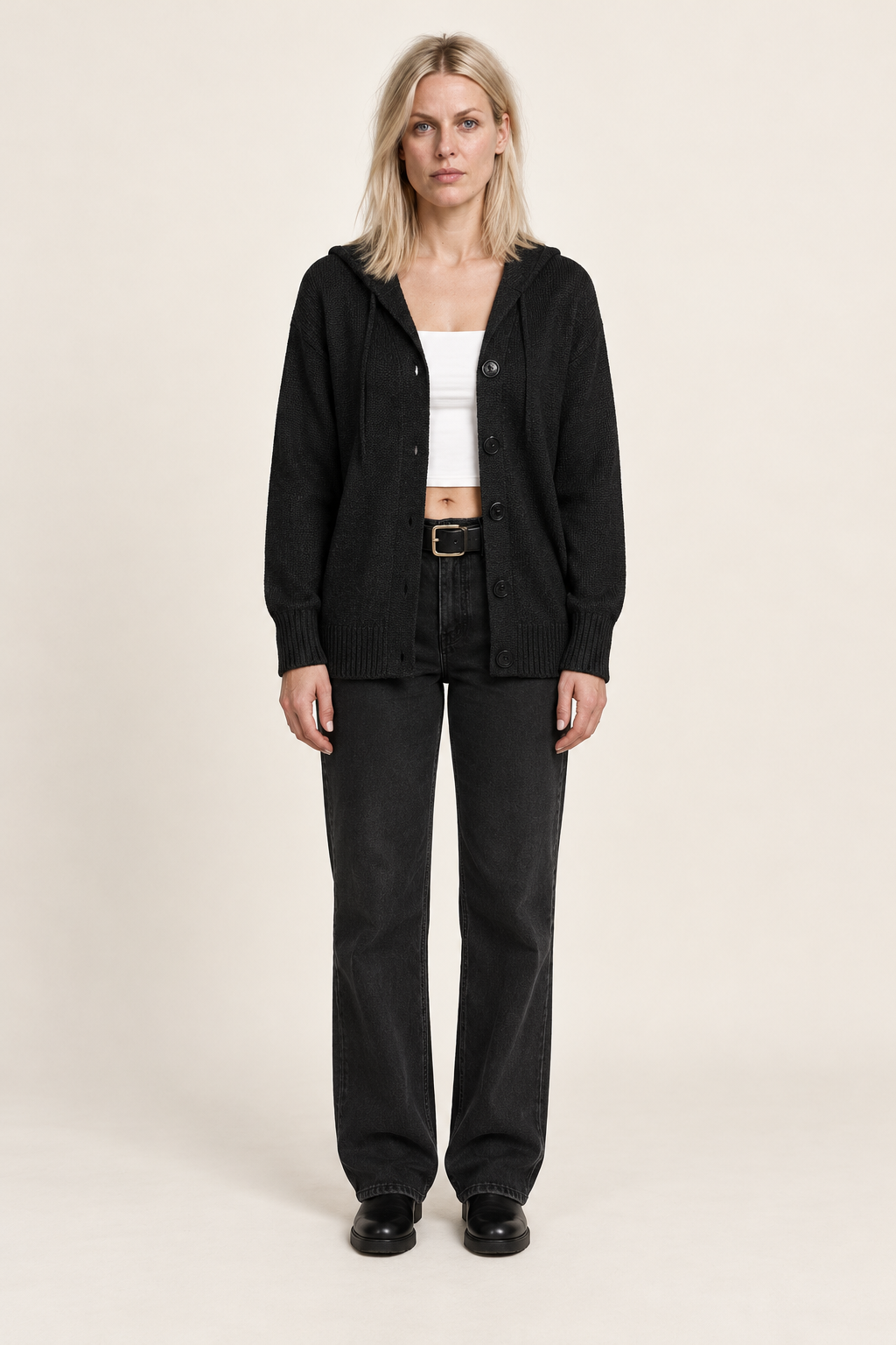 Hyacinth | Hooded Button-Down Cardigan