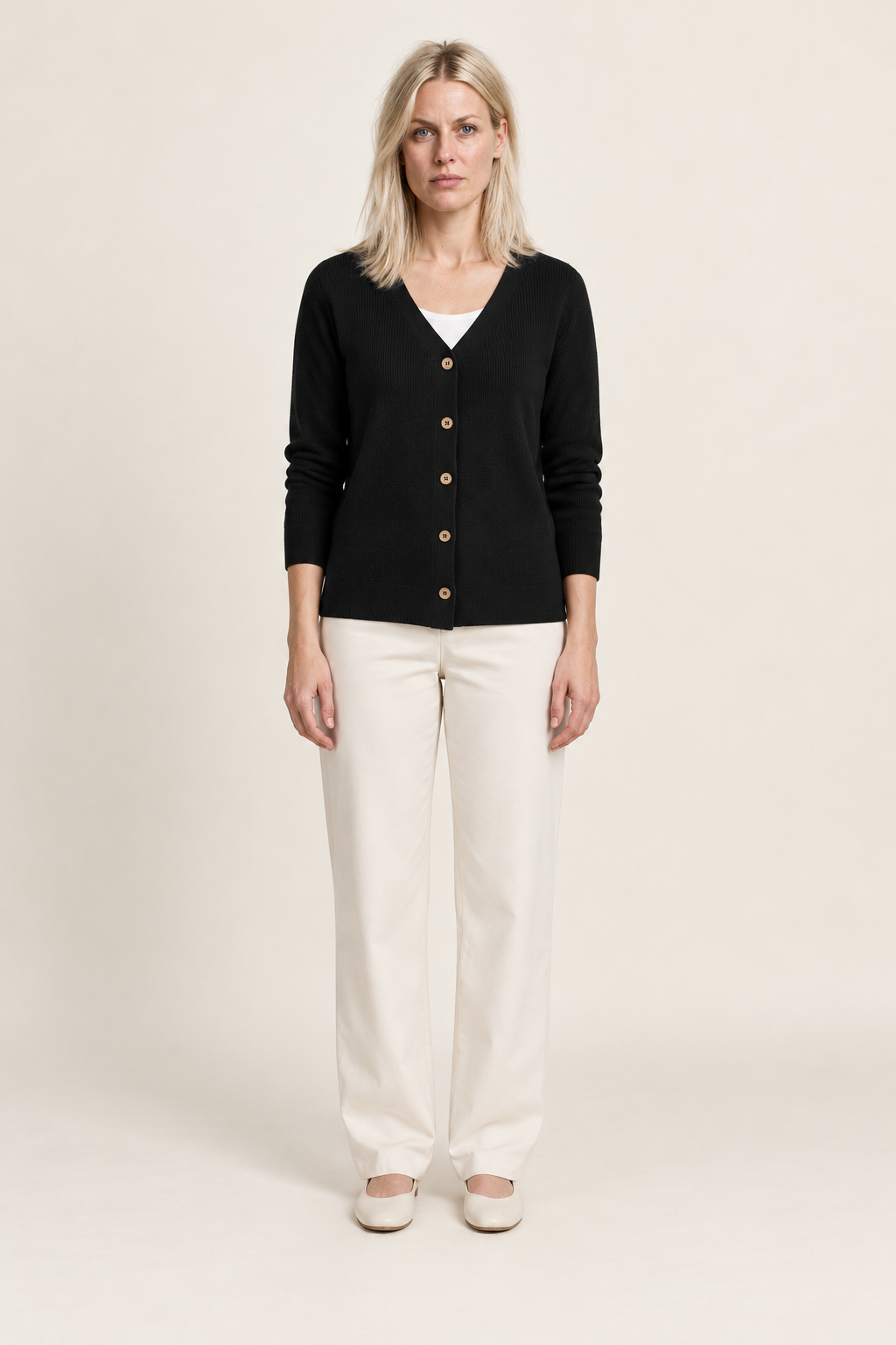 Wena | V-Neck Button-Front Cardigan