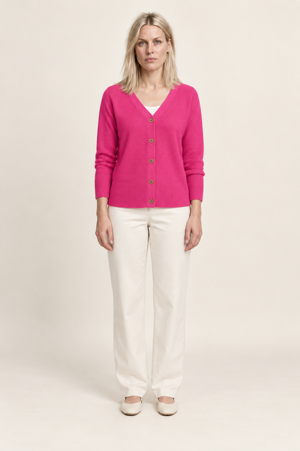 Wena | V-Neck Button-Front Cardigan