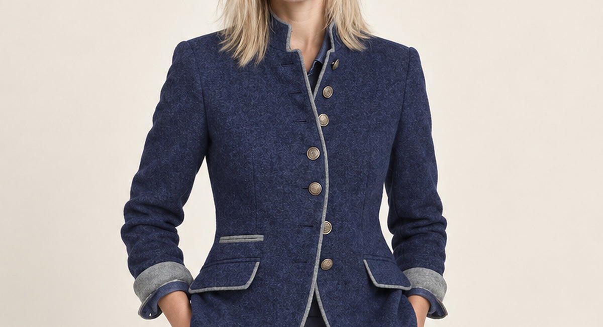 Amelyzahh | Stand Collar Tailored Blazer