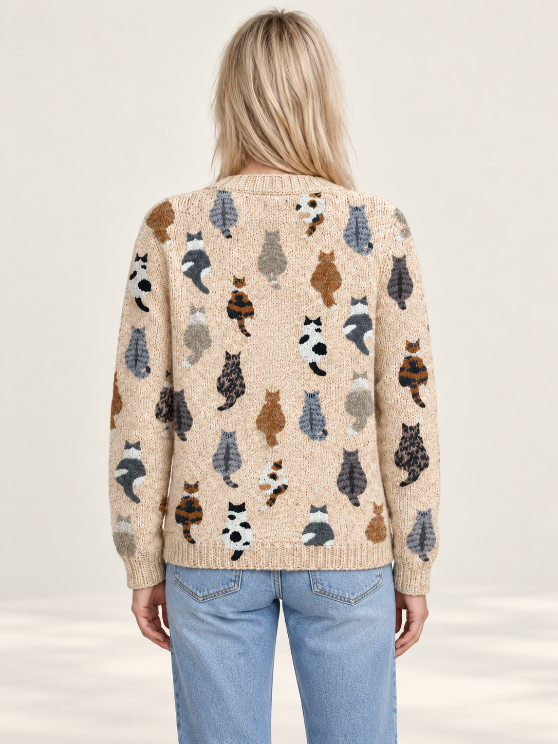 Eulalia | Cat-Motif Button Cardigan