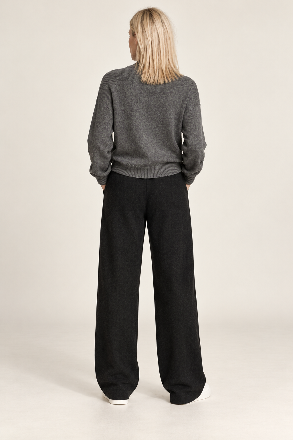 Calida | Fleece-Lined Drawstring Knit Wide-Leg Pants