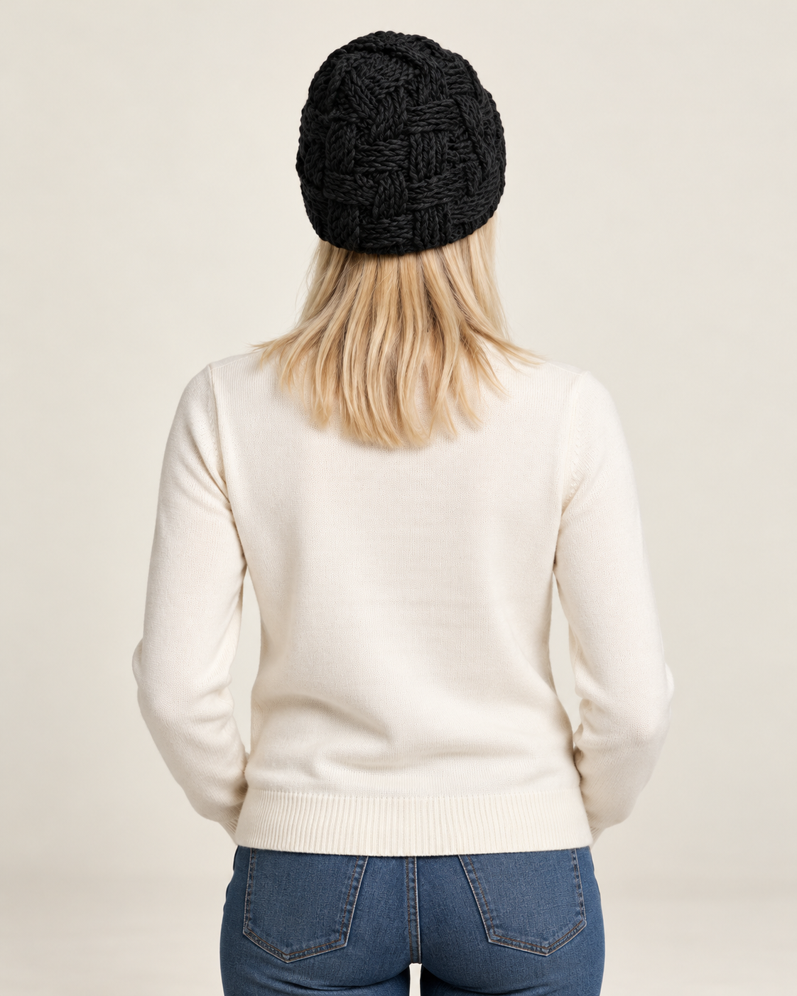 Antonella | Chunky Woven Cable-Knit Beanie
