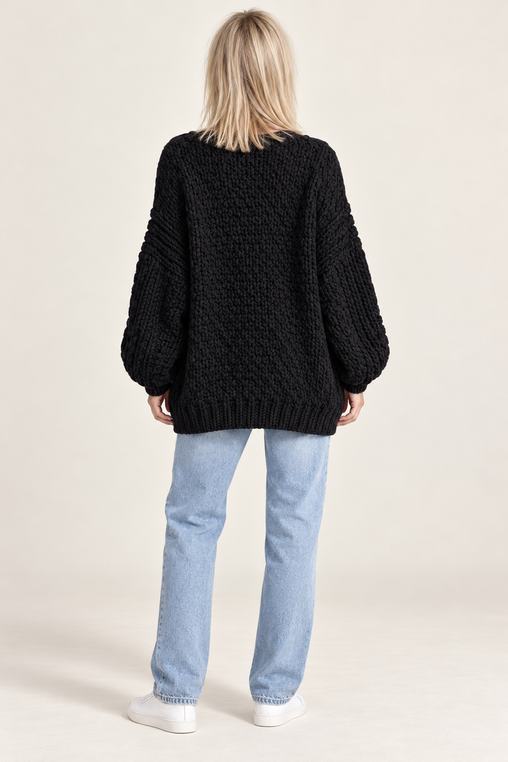 Yvanderliah | Chunky Open-Front Cardigan