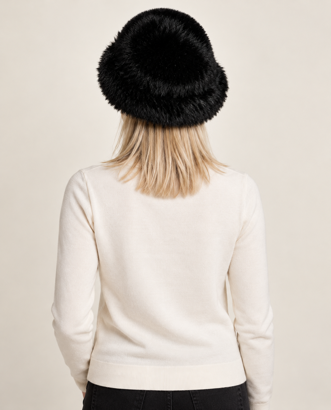 Anja | Deep-Crown Plush Faux Fur Hat