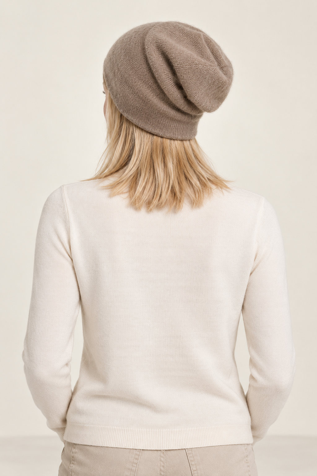 Antje | Slouchy Brushed-Knit Beanie