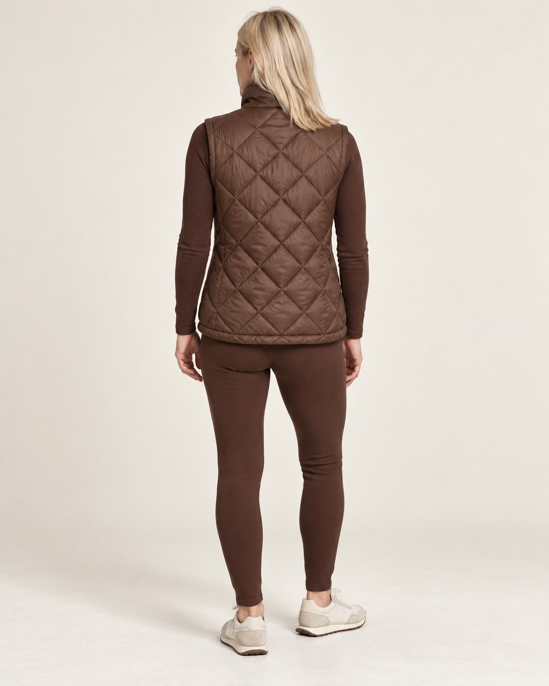 Liesel | Diamond-Quilted High-Collar Puffer Gilet