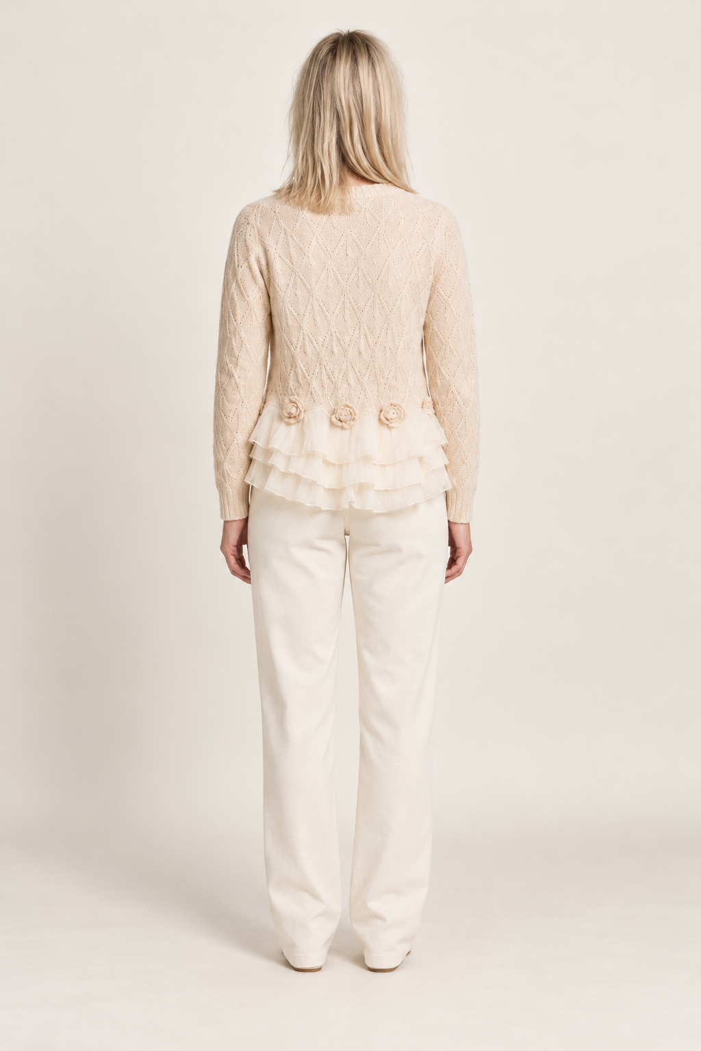 Taylor | Ruffle-Hem Knit Jumper