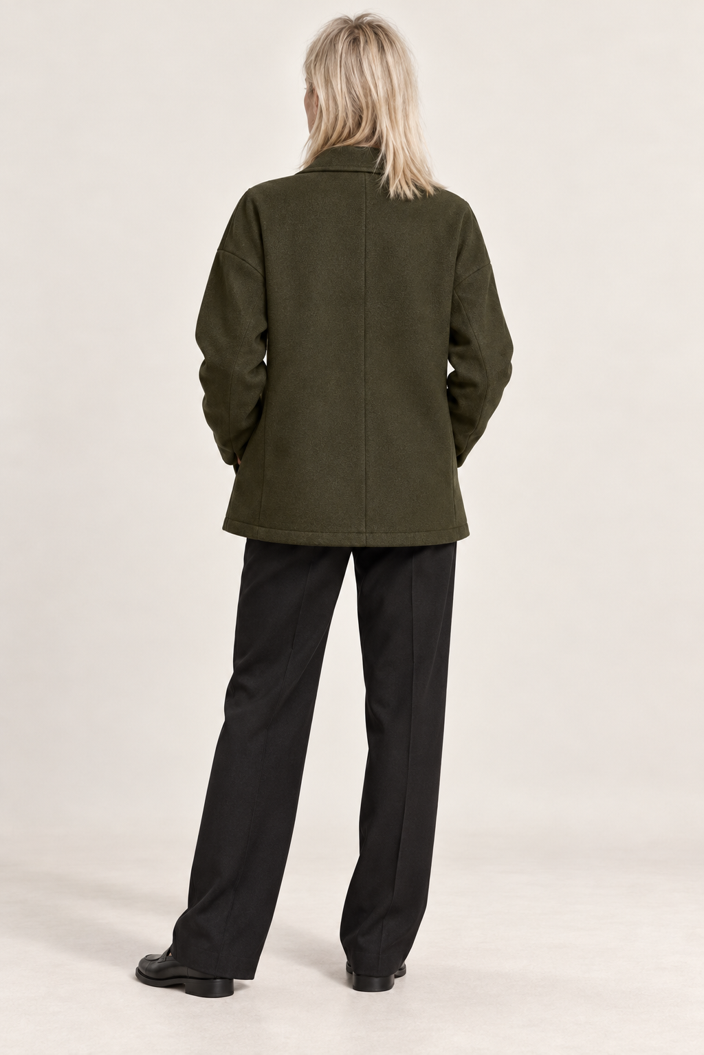 Oriel | Double-Breasted Stand-Collar Pea Coat