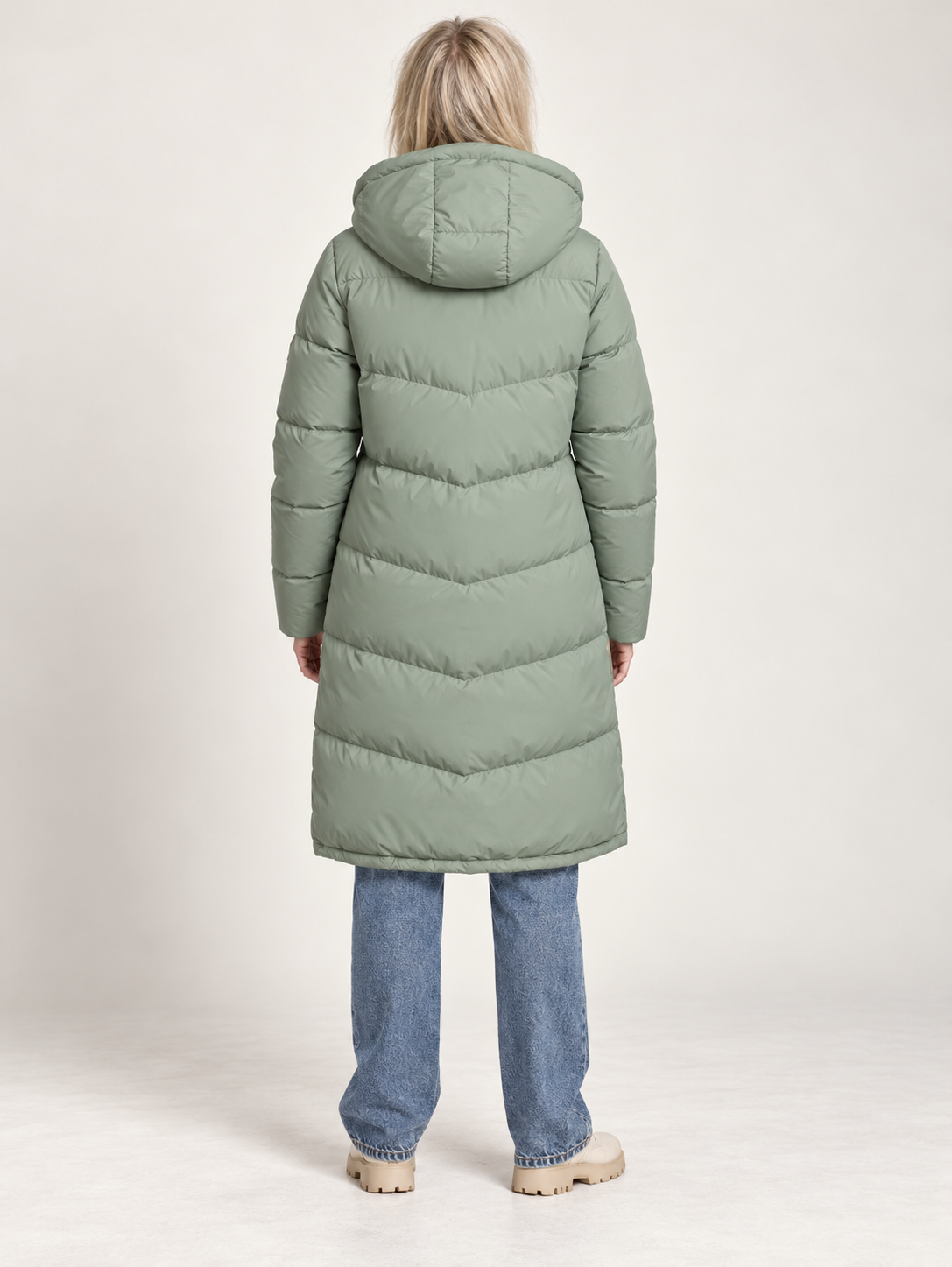 Gwen | Hooded Plush-Lined Quilted Longline Puffer Coat