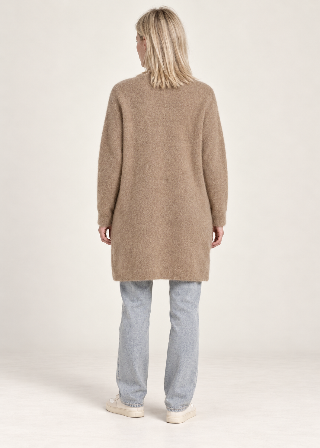 Liesel | Brushed Collarless Longline Cardigan