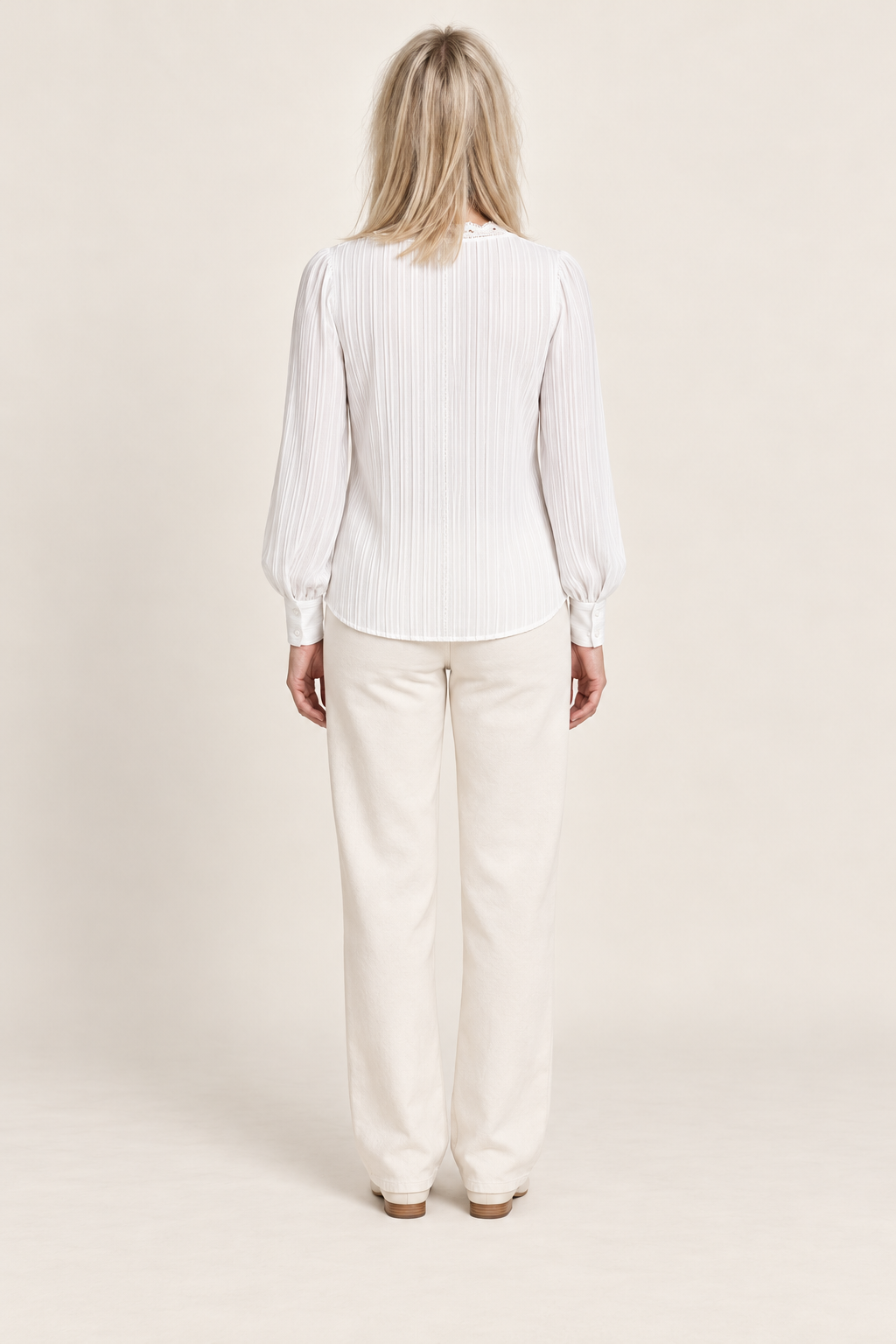 Andrea | Lace-Trim Pullover Blouse