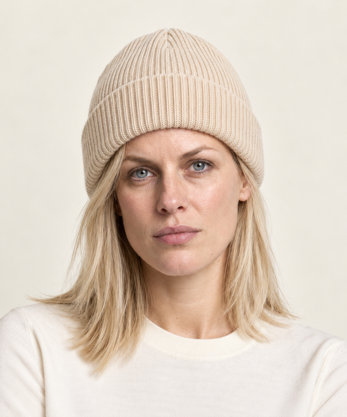 Axelle | Ribbed Fold-Over Cuff Beanie