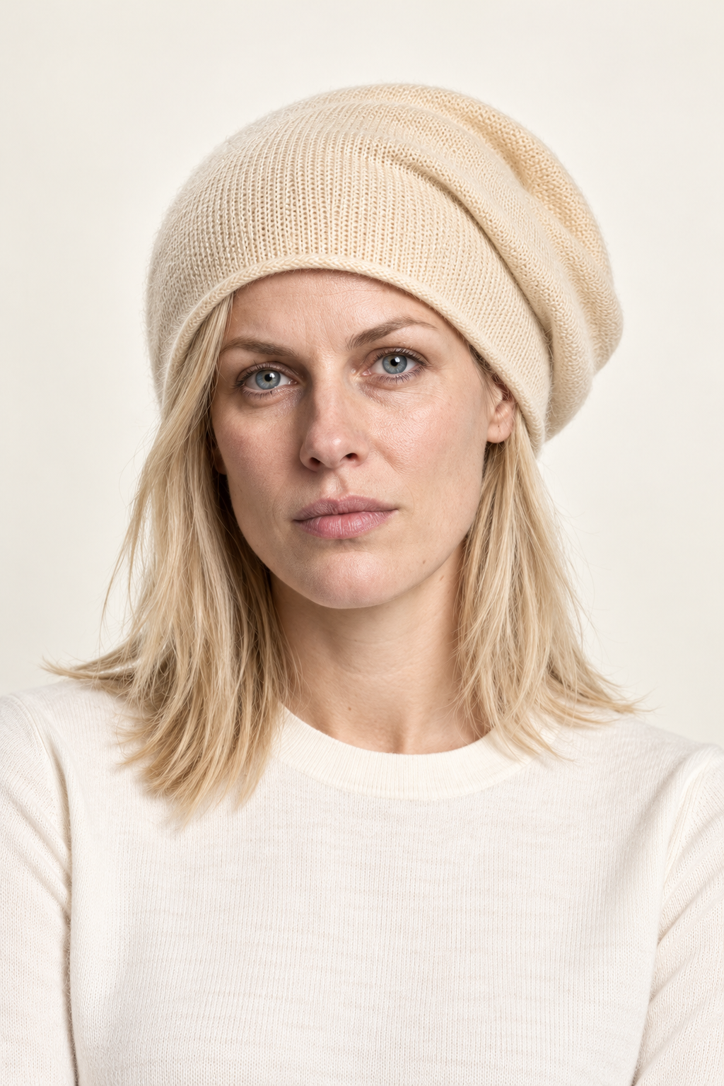 Antje | Slouchy Brushed-Knit Beanie
