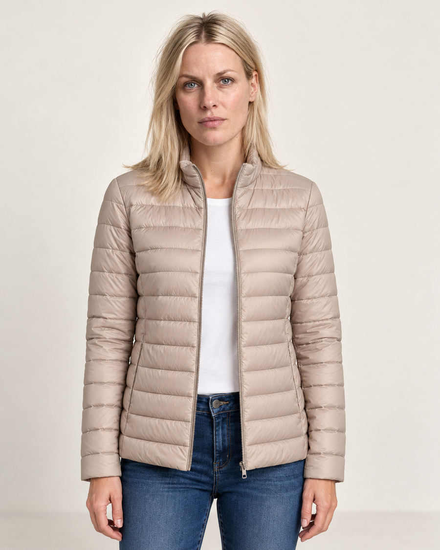 Inessa | Stand-Collar Channel-Quilted Puffer Jacket