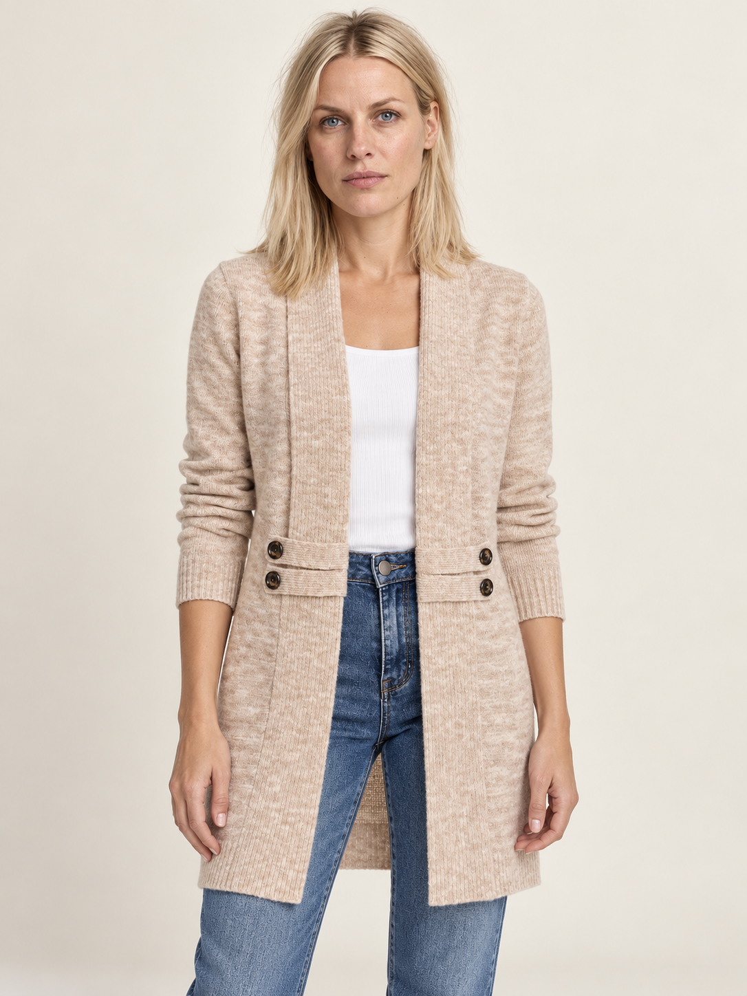 Honora | Shawl-Collar Longline Cardigan