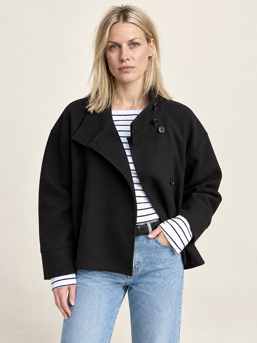 Dilys | Stand Collar Cropped Jacket