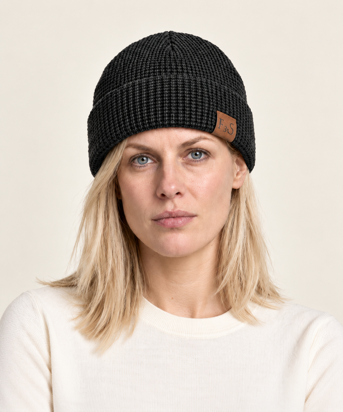 Arnika | Lined Waffle-Knit Cuffed Beanie