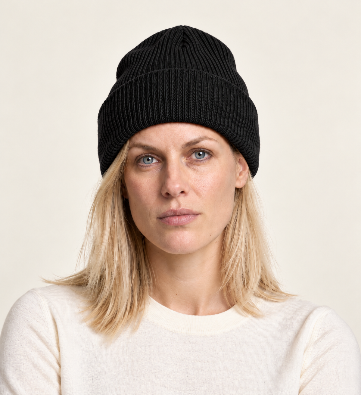 Axelle | Ribbed Fold-Over Cuff Beanie