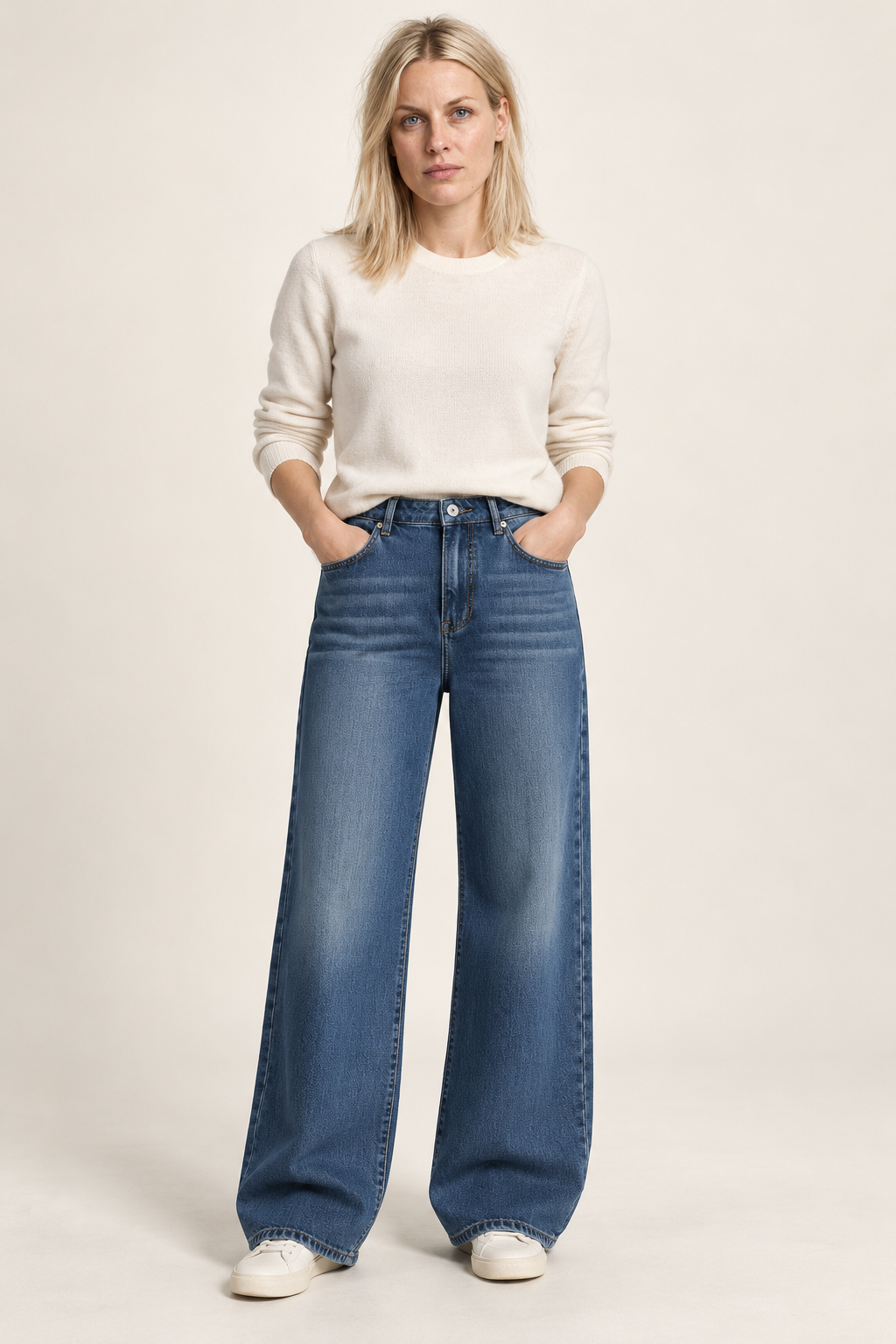 Birte | Fleece-Lined Wide-Leg Jeans