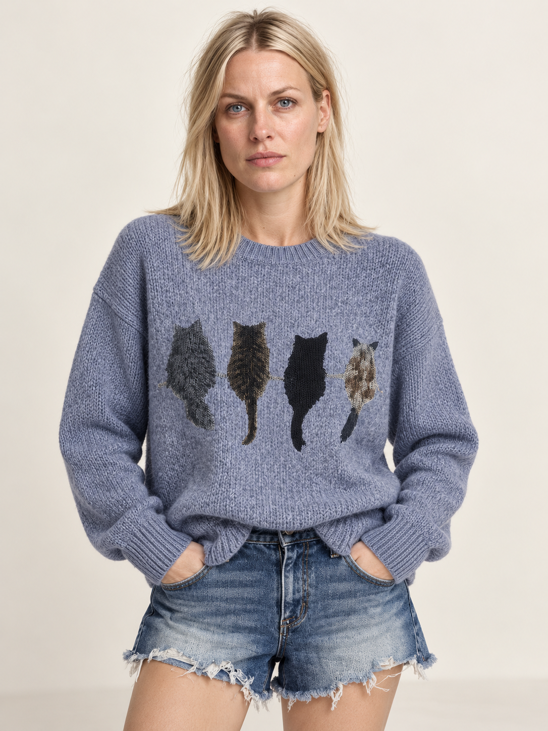 Zara | Cat Motif Knit Jumper
