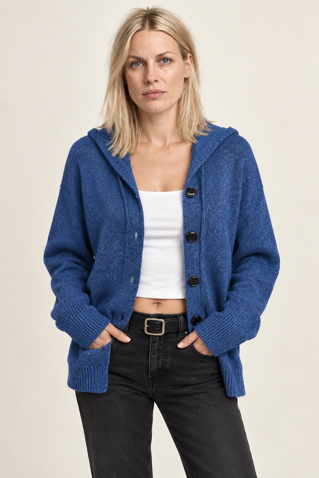 Hyacinth | Hooded Button-Down Cardigan