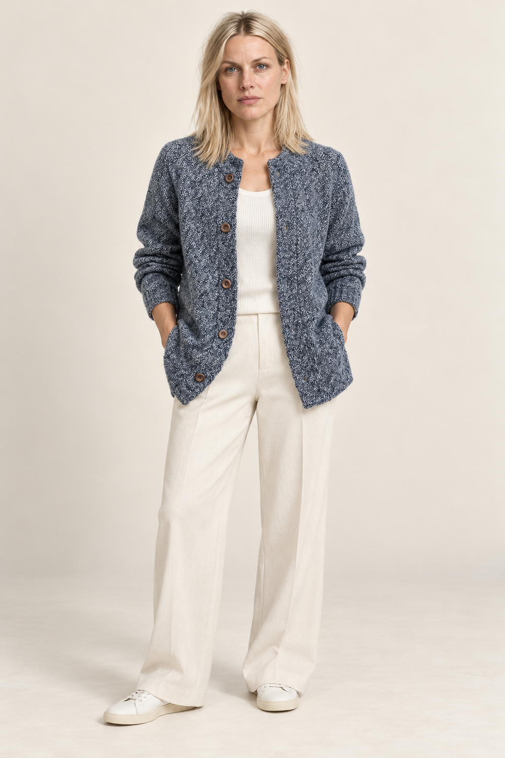 Lily | Textured Button Knit Cardigan