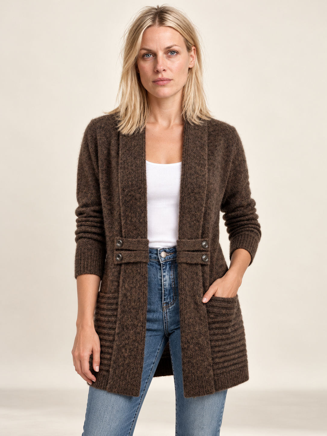 Honora | Shawl-Collar Longline Cardigan
