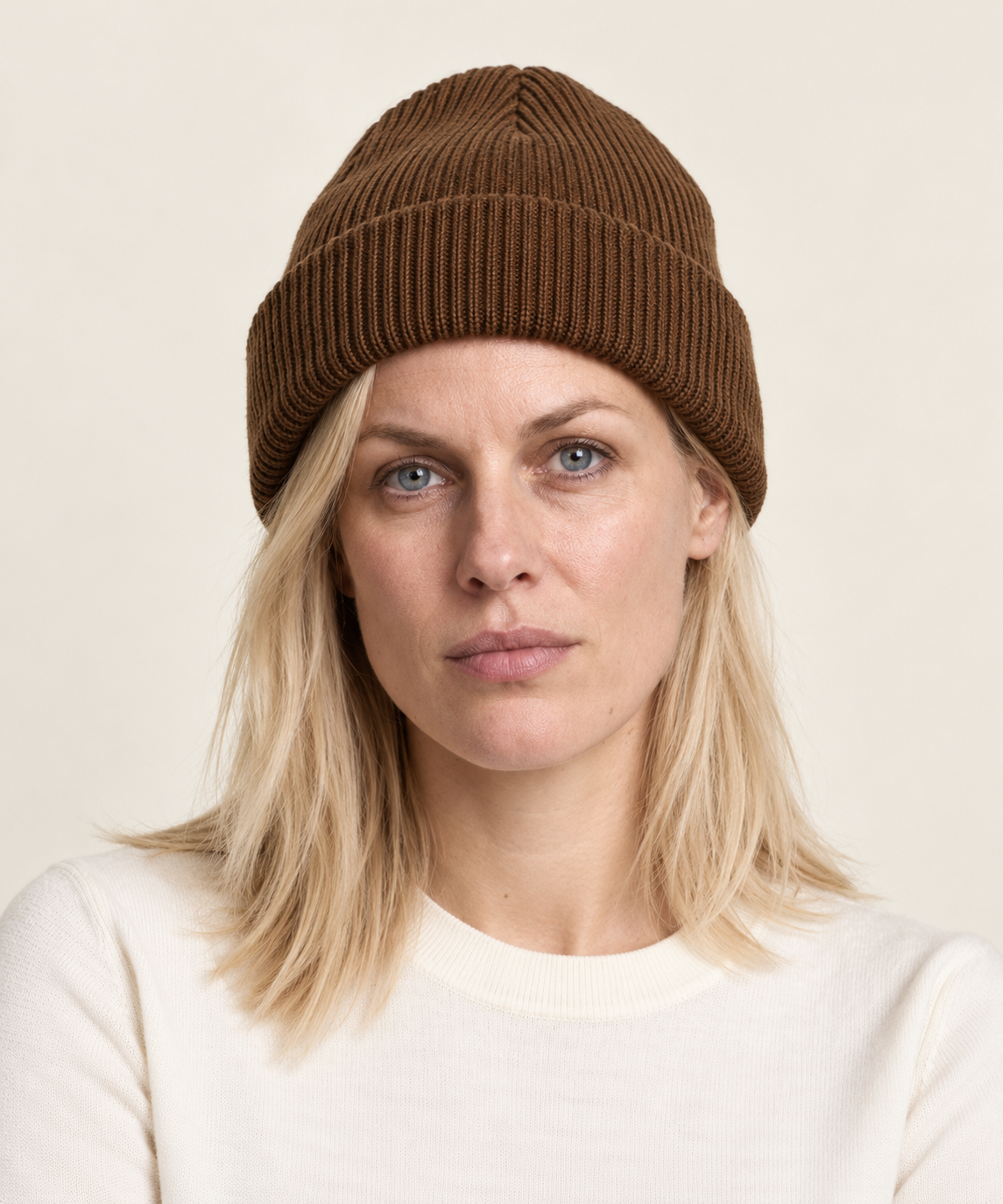 Axelle | Ribbed Fold-Over Cuff Beanie