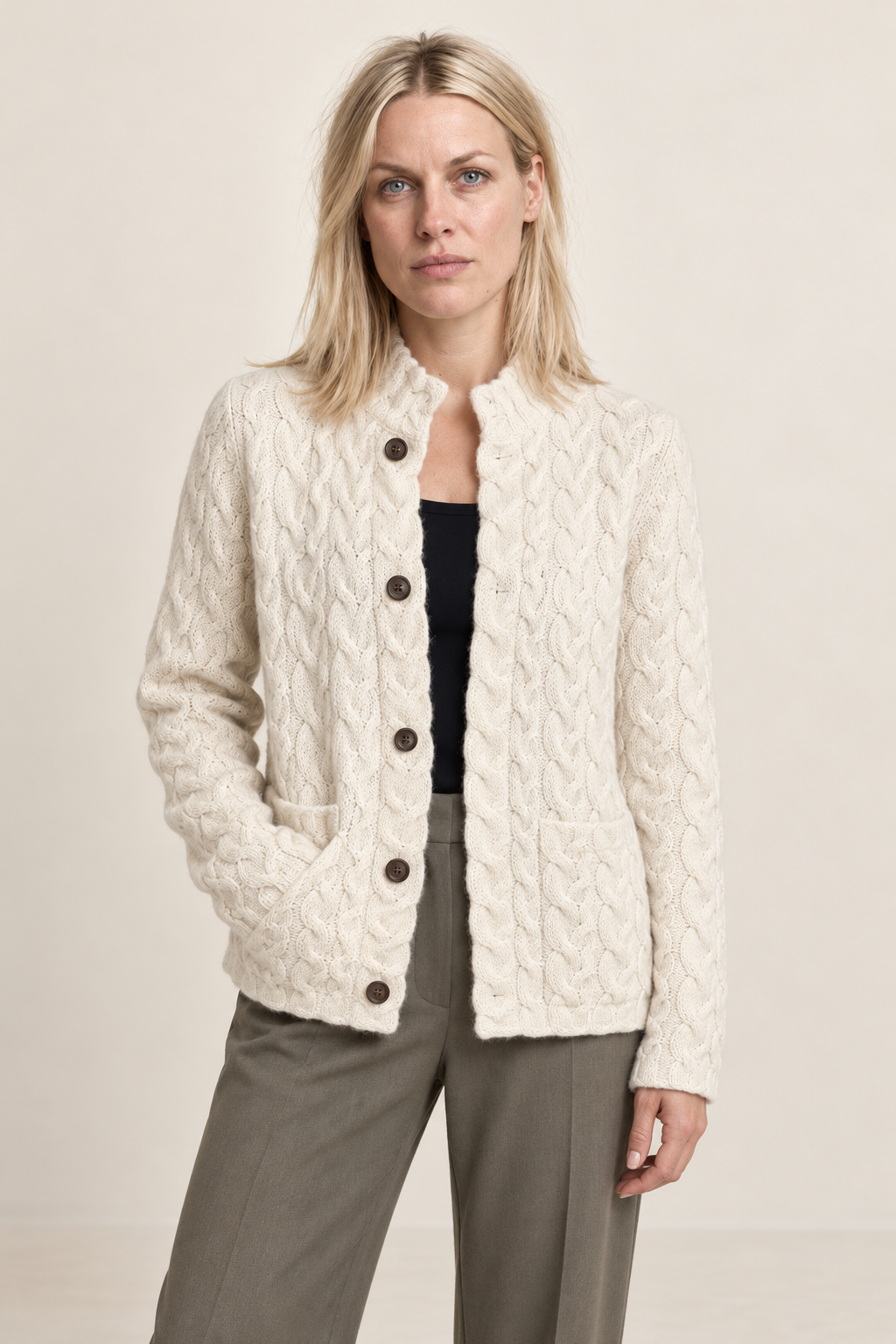 Lily | Textured Button Knit Cardigan