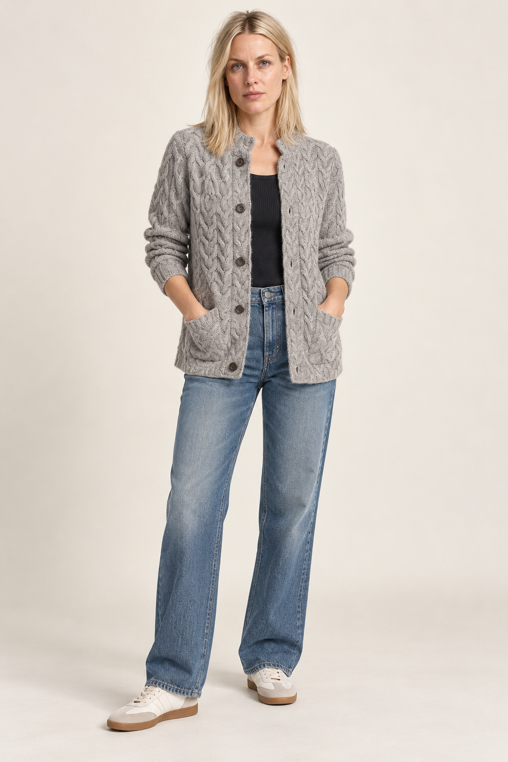 Lily | Textured Button Knit Cardigan