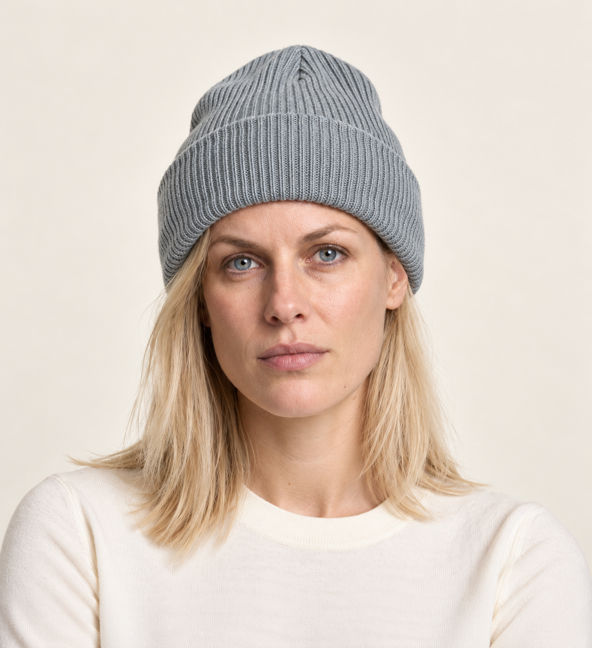Axelle | Ribbed Fold-Over Cuff Beanie