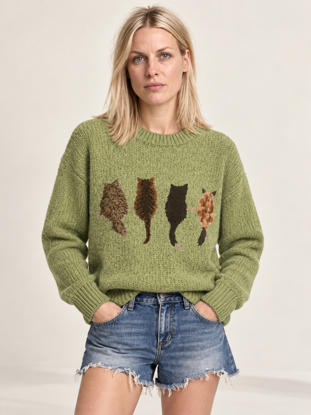 Zara | Cat Motif Knit Jumper