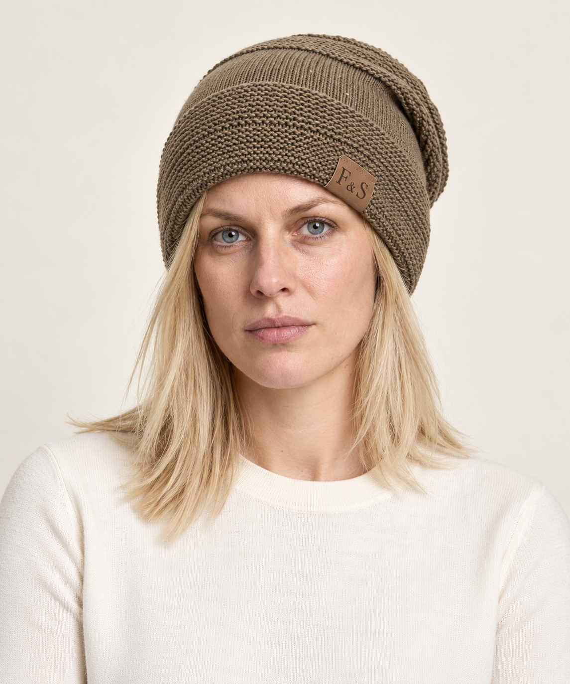 Anthea | Fleece-Lined Slouchy Knit Beanie