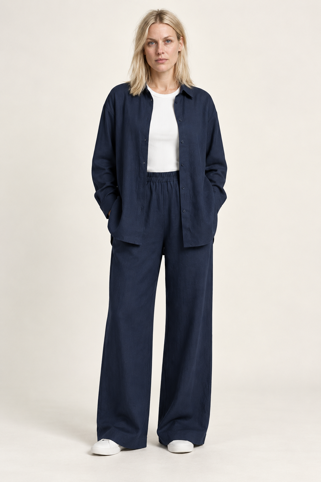 Tamar | Oversized Shirt and Wide-Leg Trouser Set