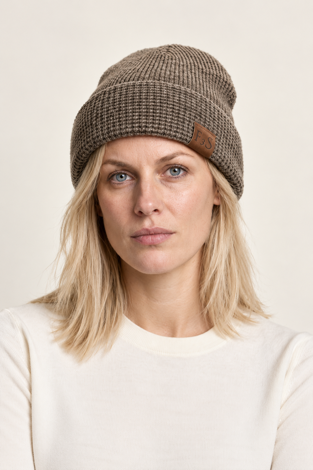 Arnika | Lined Waffle-Knit Cuffed Beanie