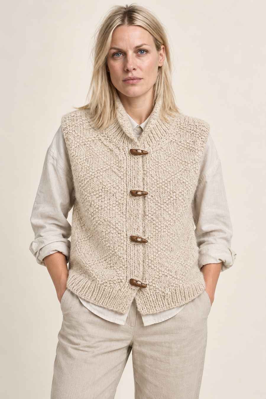 Emilia | Chunky Wool-Blend Knit Gilet