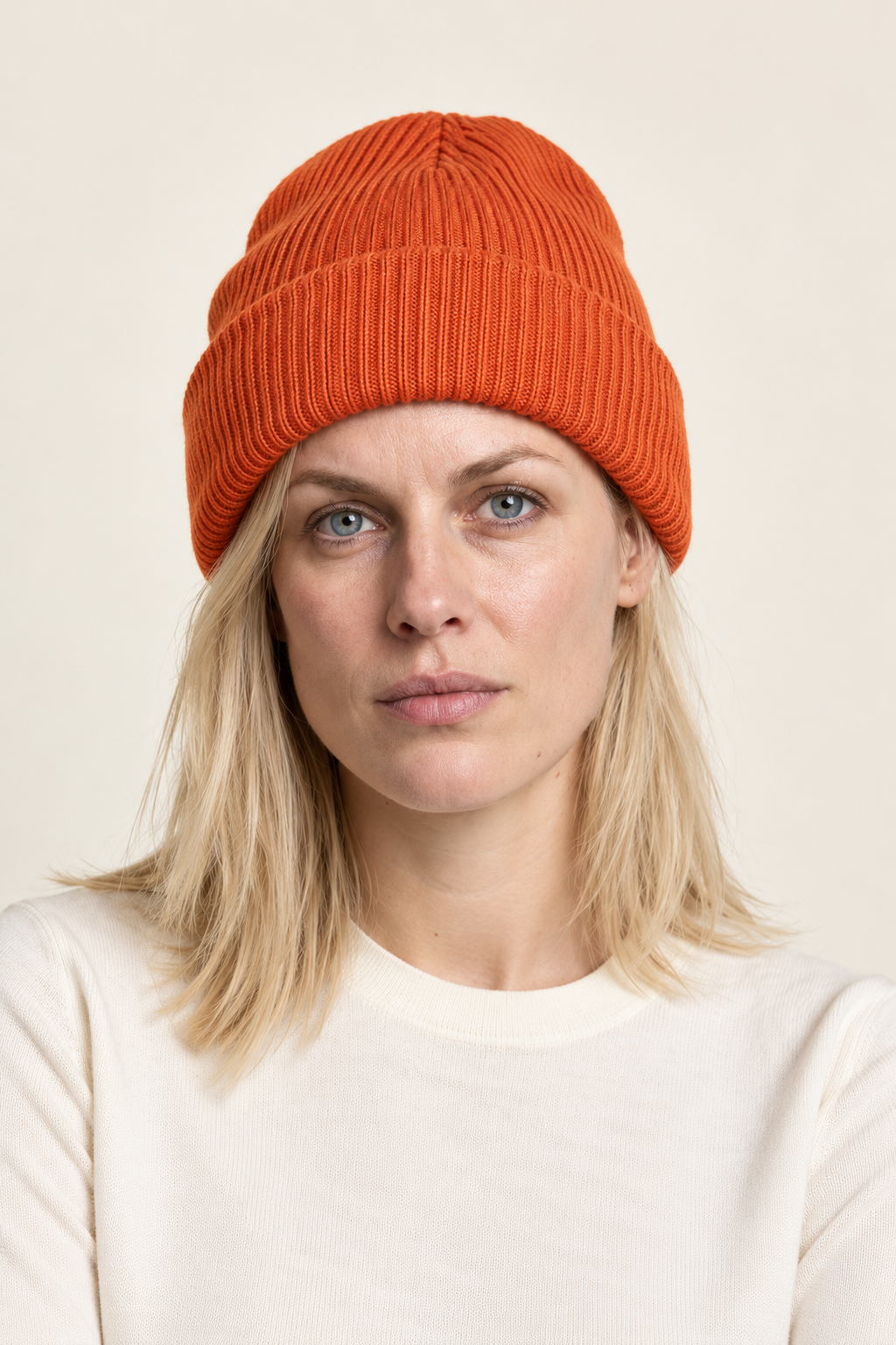 Axelle | Ribbed Fold-Over Cuff Beanie