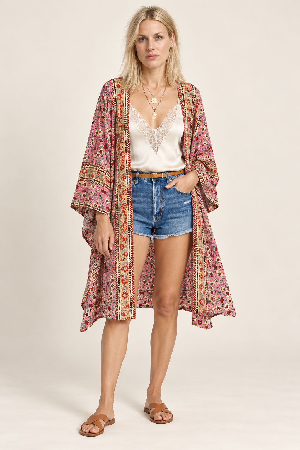 Junia | Boho Floral Kimono Cardigan